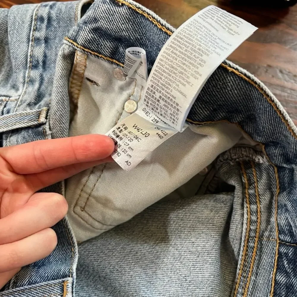 Levi's 505 42x30 Y2K Jeans Light Wash Relaxed
